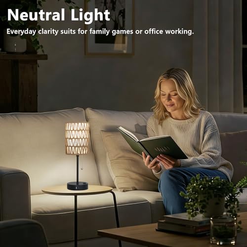Rattan Bedside Table Lamps Set of 2 (2 Count)
