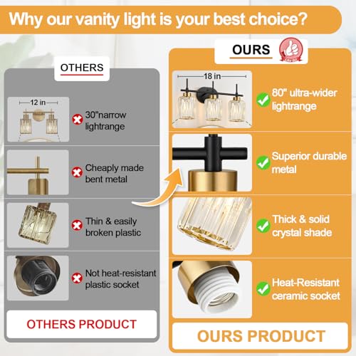 Modern Crystal Bathroom Vanity Light