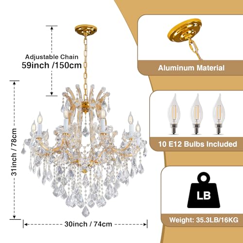 Modern Crystal Chandeliers (10 Count)