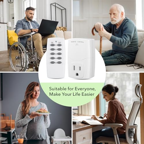 Mini Wireless Remote Control Outlet Switch Power Plug in for Household Appliances