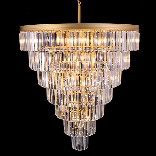 Large Crystal Chandelier for High Ceiling