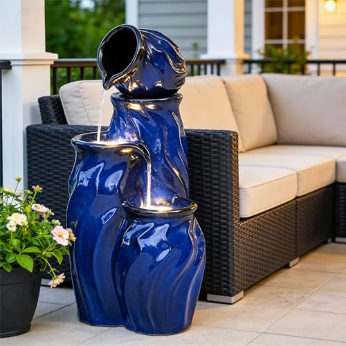 29" Ceramic Water Fountain Outdoor (72 Foot)