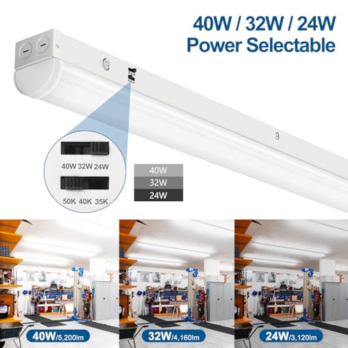 4FT LED Linear Ceiling Light Fixture 8 Pack (8 Count)
