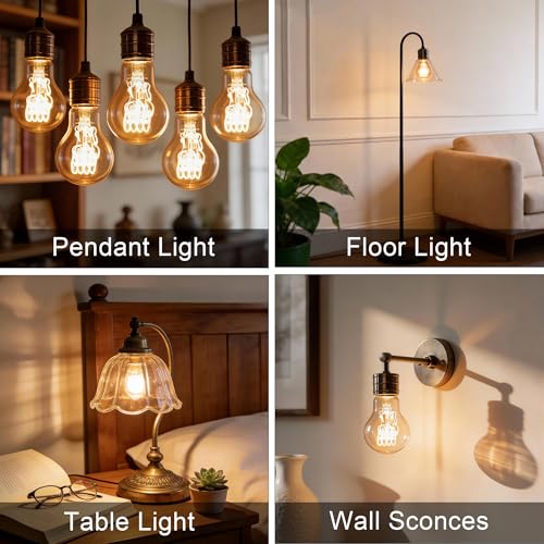 A19 Dimmable LED Amber Light Bulbs (2 Count)