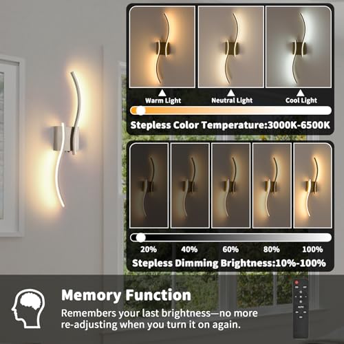 LED Battery Operated Wall Scones (2 Count)