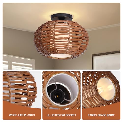 Boho Semi Flush Mount Ceiling Light