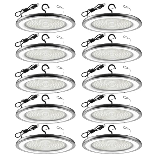 400W UFO High Bay Light 10Pack 60000LM LED Shop Lights Plug & Play (10 Count)