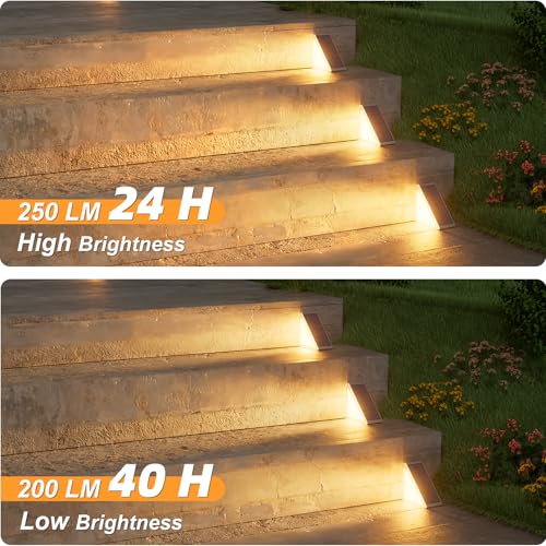 Solar Step Lights for Outside 8 Pack (8 Count)