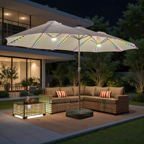 15ft Patio Umbrella with Base Included