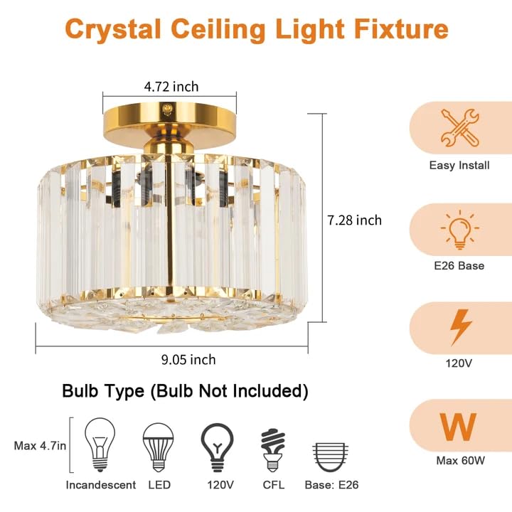 Crystal Ceiling Light