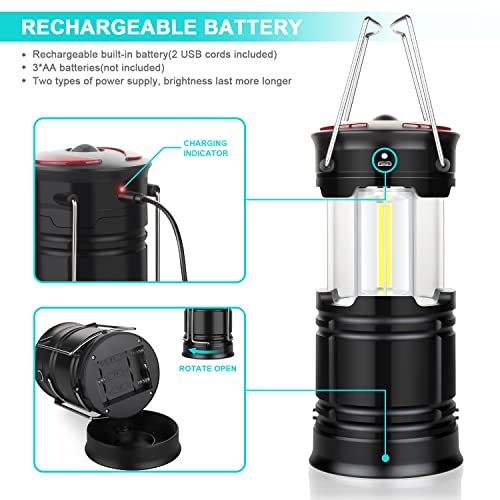 2 Pack Camping Lanterns Camping Essentials Tent Lights Camping Accessories (2 Count)