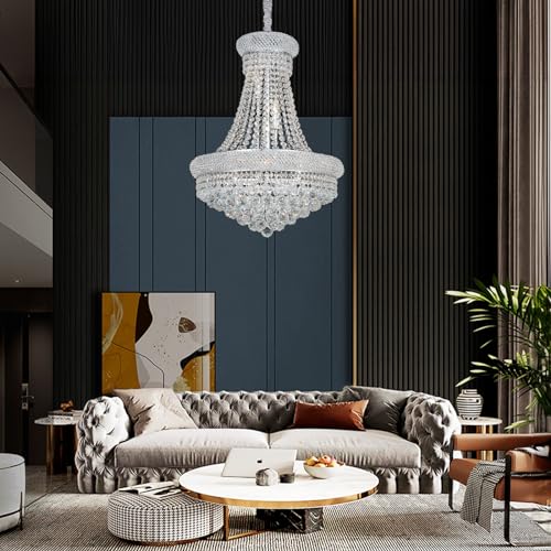 Chrome Crystal Chandeliers for Dining Room