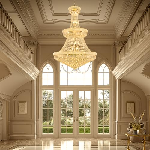 42 Inch Gold Crystal Eiffel Tower Chandelier