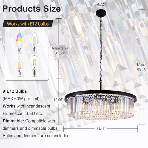 Black Crystal Chandelier