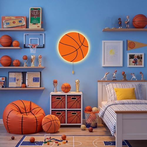 Basketball Night Light Wall Lamp Sleeping Nursery Lighting