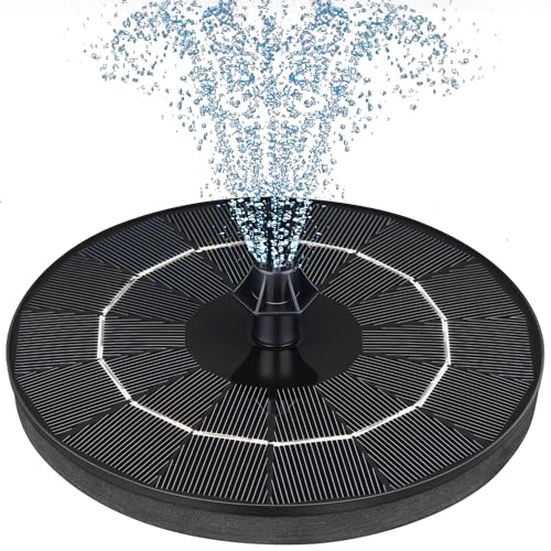 Upgraded Solar Fountain with 4 Easy Install Nozzle and Fixer