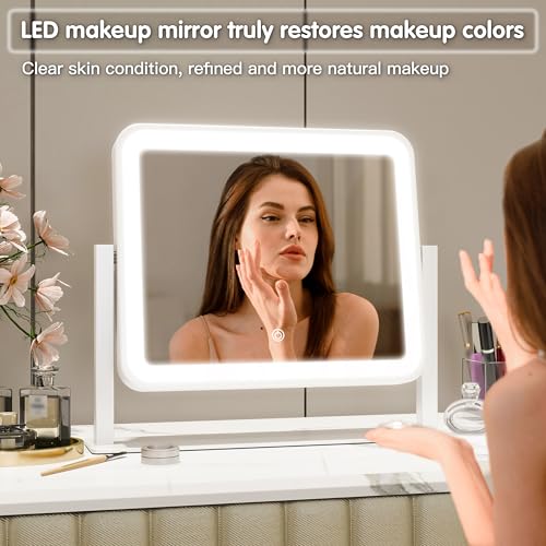 Vanity Mirror with Lights 16"×13" Makeup Mirror with Lights