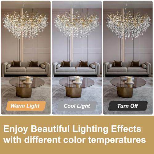 47" Modern Crystal Chandelier