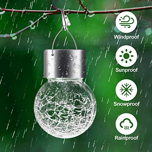 Solar Lights Outdoor Hanging Decorative Globe 24 Pack (24 Count)
