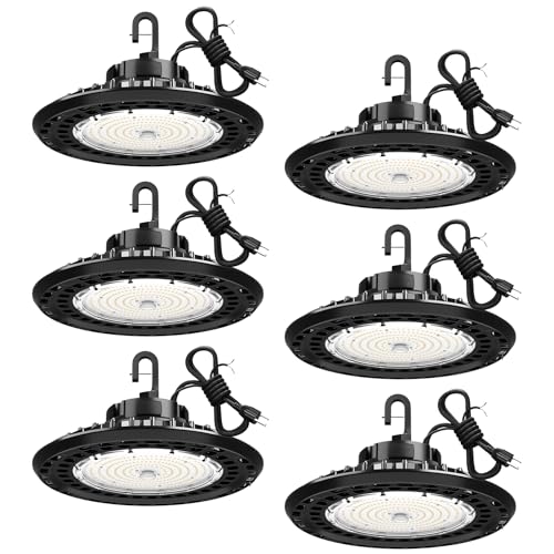 200W 6 Pack Super Bright UFO High Bay Led Shop Lights