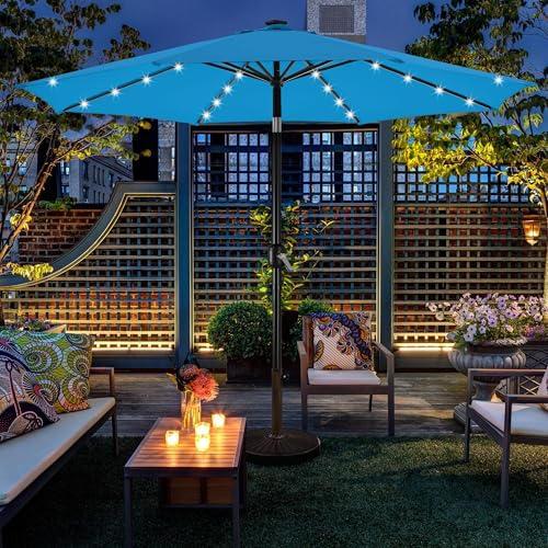 10FT Solar Patio Umbrella w