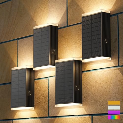 4Pack Solar Wall Lights Outdoor