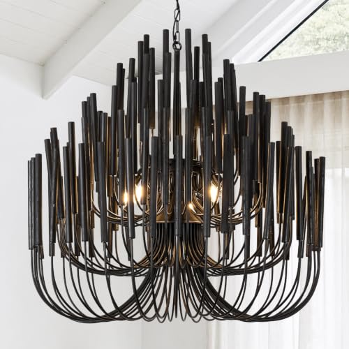 Black Wood Chandelier