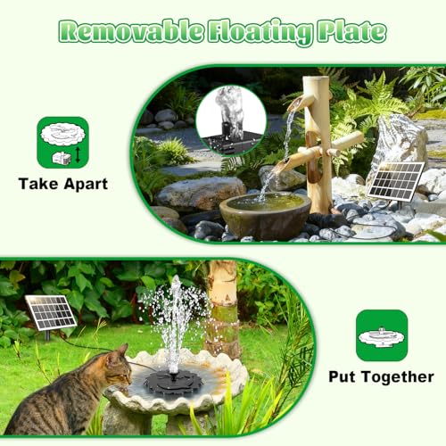 Floating Solar Fountain Kit Works in Shade