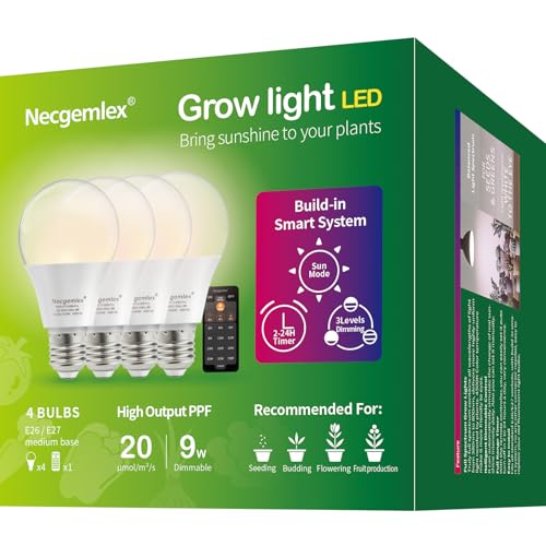 Smart Grow Light Bulbs for Indoor Plants (4 Count)