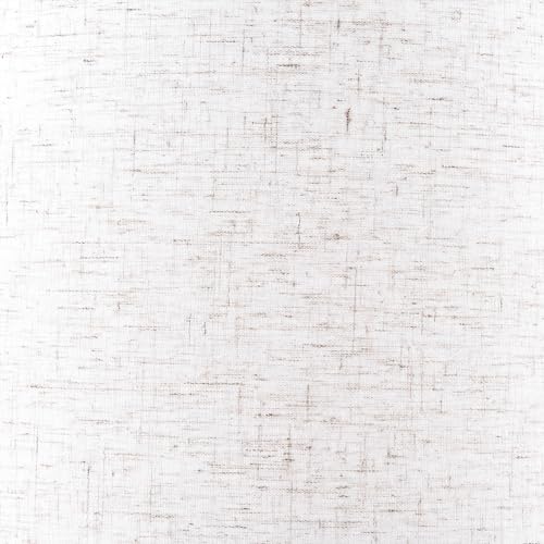 Oatmeal linen Textured Lamp Shades Set of 2 Large Drum Lamp Shade 16``Top x 16``Bottom x 12``High (2 Count)