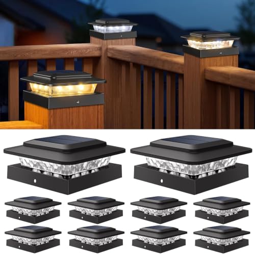 4x4 Solar Post Cap Lights Outdoor 10Pack