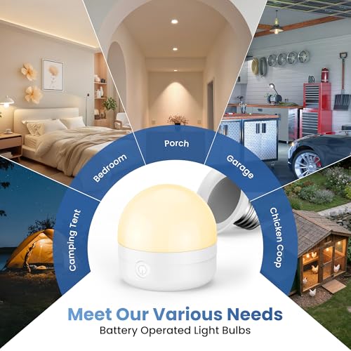 E26 Rechargeable Light Bulbs with Remote