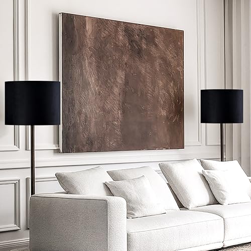 Black Velvet Lamp Shades Set of 2 (2 Count)