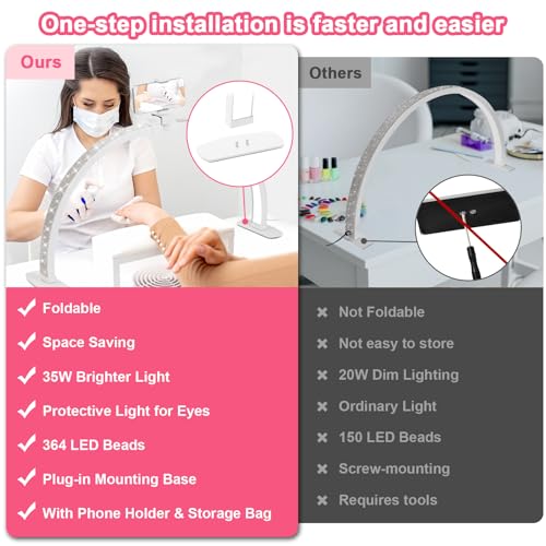 Upgraded Half Moon Light with Phone Holder
