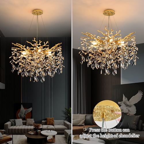 Modern Crystal Tree Branch Chandelier