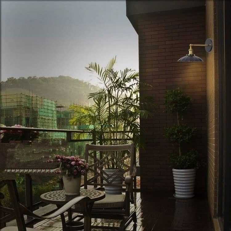 Black Umbrella Shade Wall Sconce