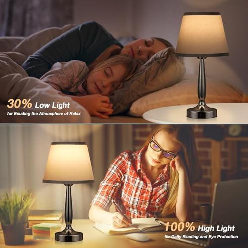 Touch Table Lamp for Bedroom Set (2 Count)