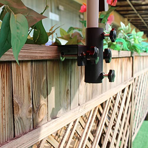 Heavy Duty Parasol Holder Patio Umbrella Stand Mount Umbrella Stand Bench Buddy Umbrella Holder Fixed Clip Umbrella Clamp for Deck