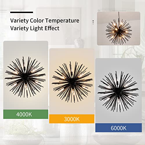 Modern Black Sputnik Chandeliers (9 Count)