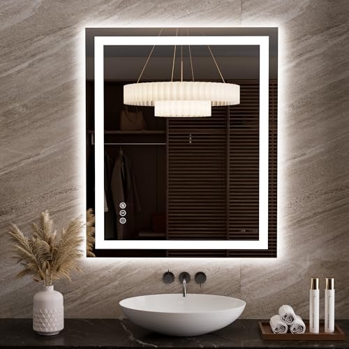 35.4"x29.9" LED Bathroom Mirror with Lights