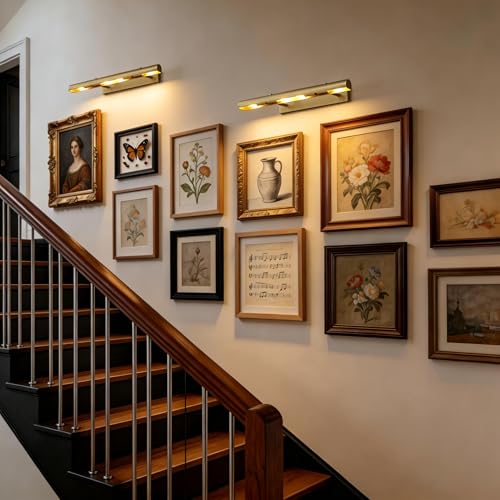24 inch Hardwired Picture Light Brass Long Picture Light for Wall