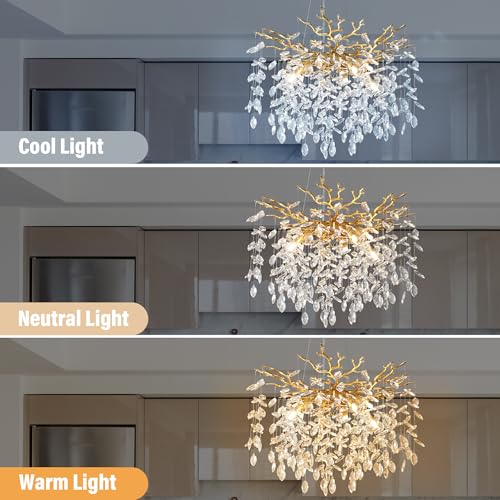 23.6" Modern Gold Tree Branch Chandelier