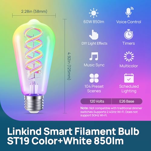 Matter Smart Edison Light Bulbs