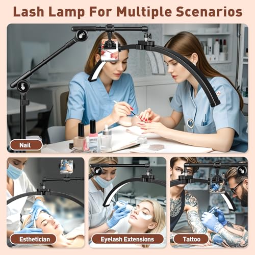 2026 Half Moon Eyelash Esthetician Light with 4