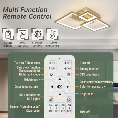 Modern Gold Led Ceiling Light 3