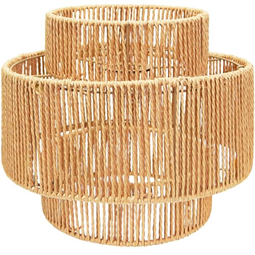 Hanging Light Lamp Shades Boho Rattan Lamp Shades