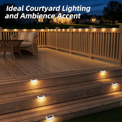 12 Pack Solar Deck Lights Outdoor (12 Count)