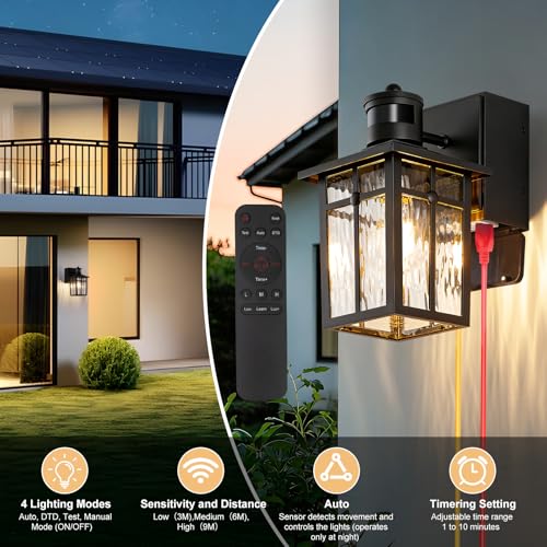 Porch Light with GFCI Outlet with Remote