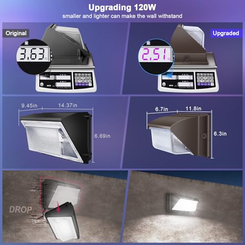 LED Wall Pack Lights Repalces 800W HPS (4 Count)