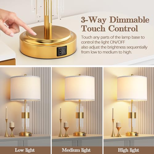 Gold Table Lamp Set of 2 (2 Count)